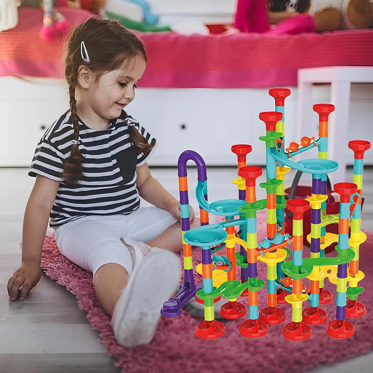 197Pcs Piece DIY Marble Run Race Set