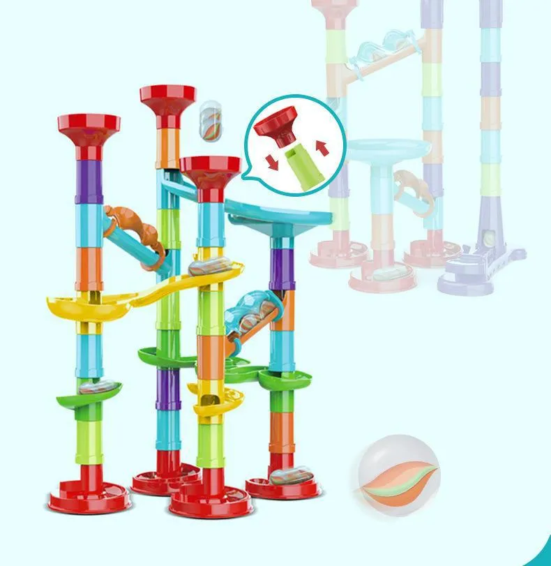 197Pcs Piece DIY Marble Run Race Set