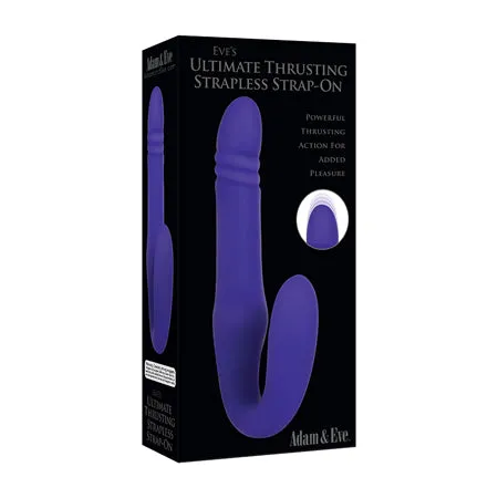 Adam & Eve Eve's Ultimate Thrusting Strapless Strap On - Purple