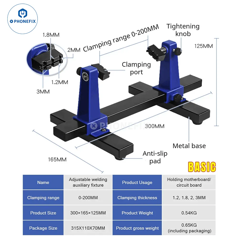 Adjustable MotherBoard PCB Holder Assembly Stand Clamp Repair Tools