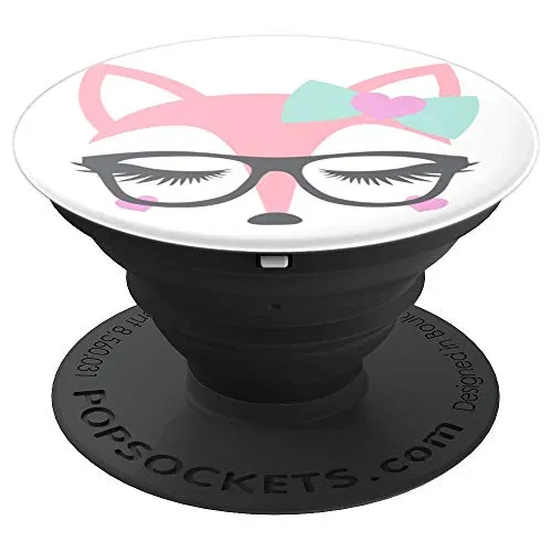 Amazon.com: Animal Faces Series (Fox in Glasses) - PopSockets Grip and Stand for Phones and Tablets: Cell Phones & Accessories