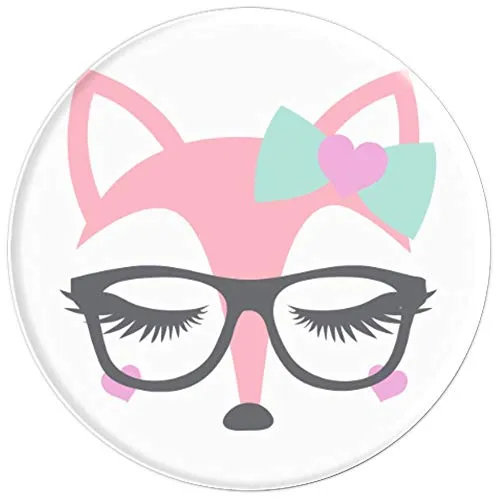 Amazon.com: Animal Faces Series (Fox in Glasses) - PopSockets Grip and Stand for Phones and Tablets: Cell Phones & Accessories