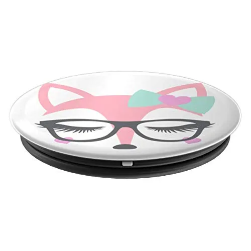 Amazon.com: Animal Faces Series (Fox in Glasses) - PopSockets Grip and Stand for Phones and Tablets: Cell Phones & Accessories