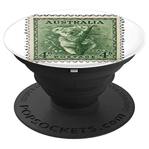 Amazon.com: Australian Koala Stamp 4p Eucalyptus Green - PopSockets Grip and Stand for Phones and Tablets: Cell Phones & Accessories