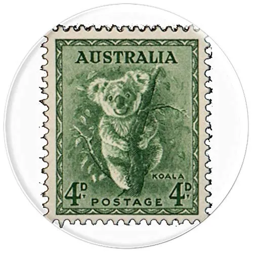 Amazon.com: Australian Koala Stamp 4p Eucalyptus Green - PopSockets Grip and Stand for Phones and Tablets: Cell Phones & Accessories