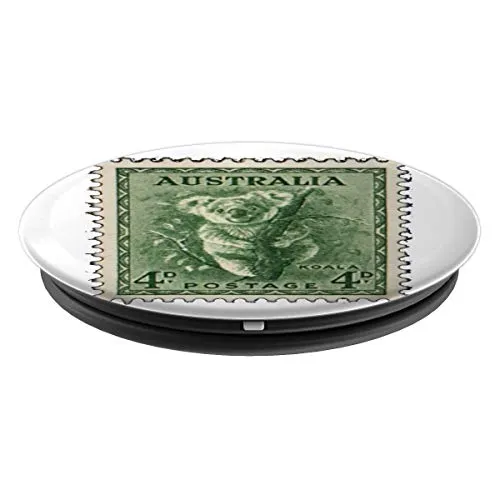 Amazon.com: Australian Koala Stamp 4p Eucalyptus Green - PopSockets Grip and Stand for Phones and Tablets: Cell Phones & Accessories