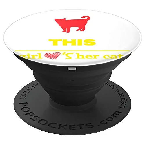 Amazon.com: This Girl Loves Her Cat! - PopSockets Grip and Stand for Phones and Tablets: Cell Phones & Accessories