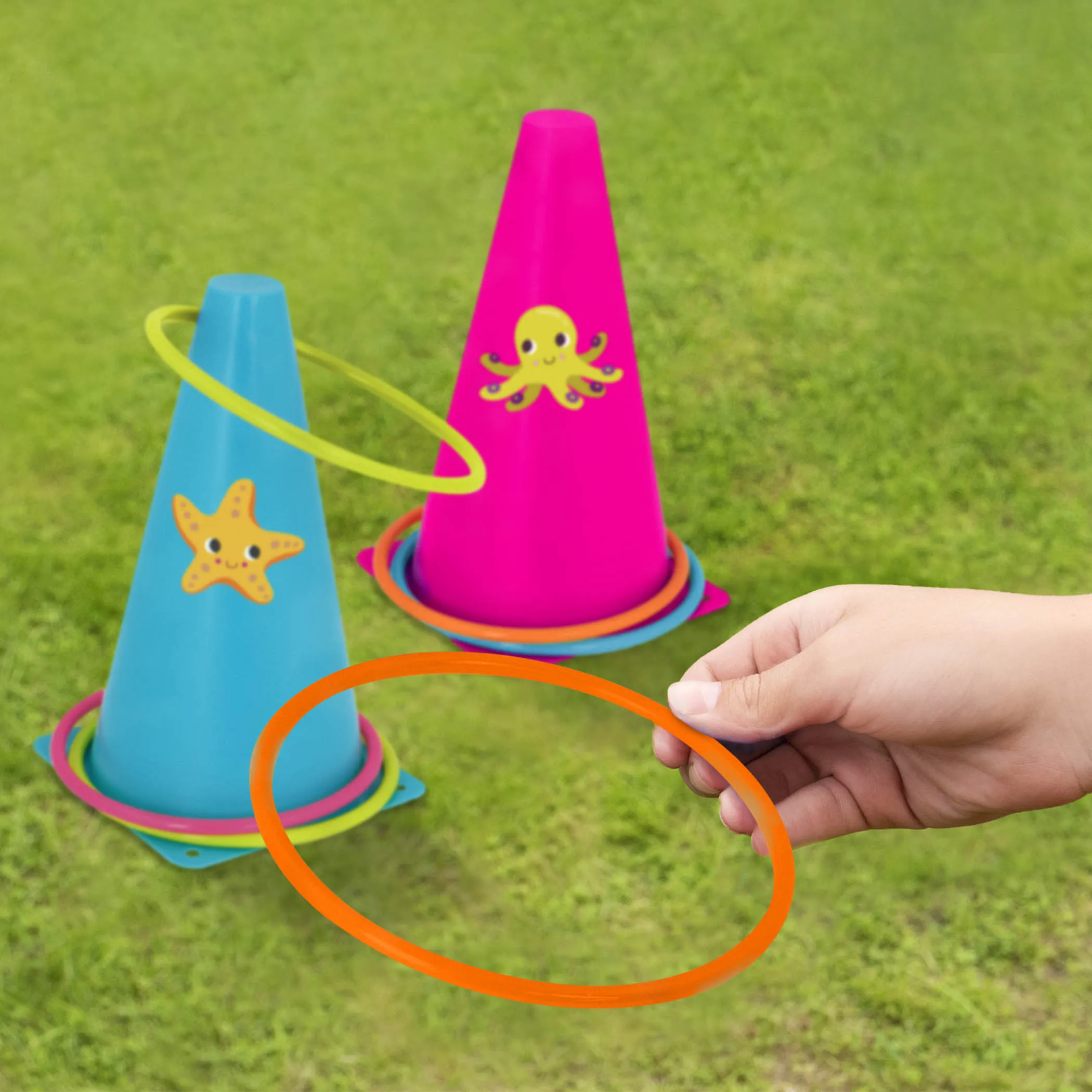 B. toys - Summer Cone Toss With Spoon Balancing Game