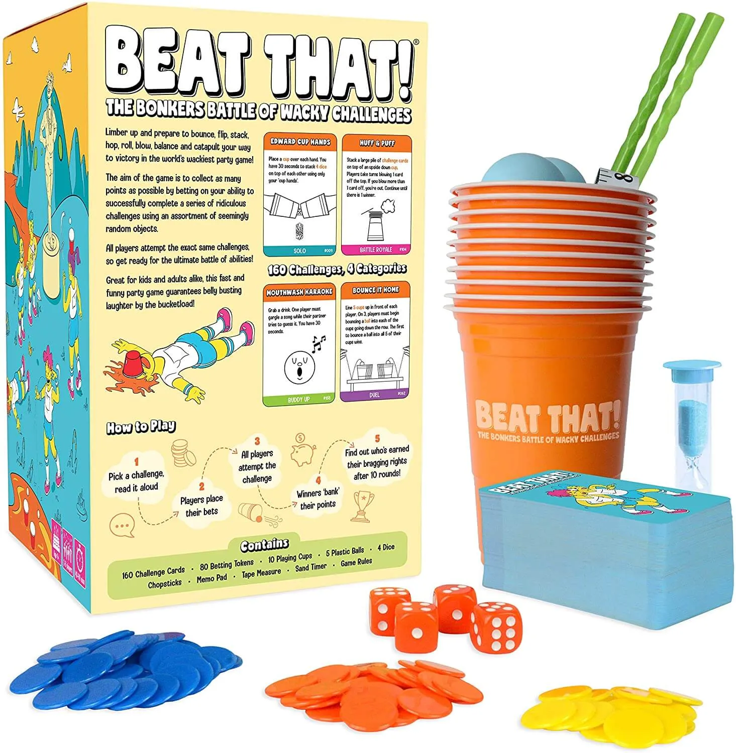 Beat That! - The Bonkers Battle of Wacky Challenges [Family Party Game for Kids & Adults]