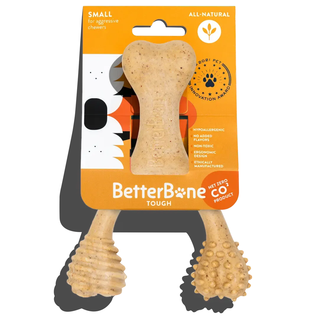 BetterBone Hard Density All-Natural Dog Toy Classic-Hypoallergenic