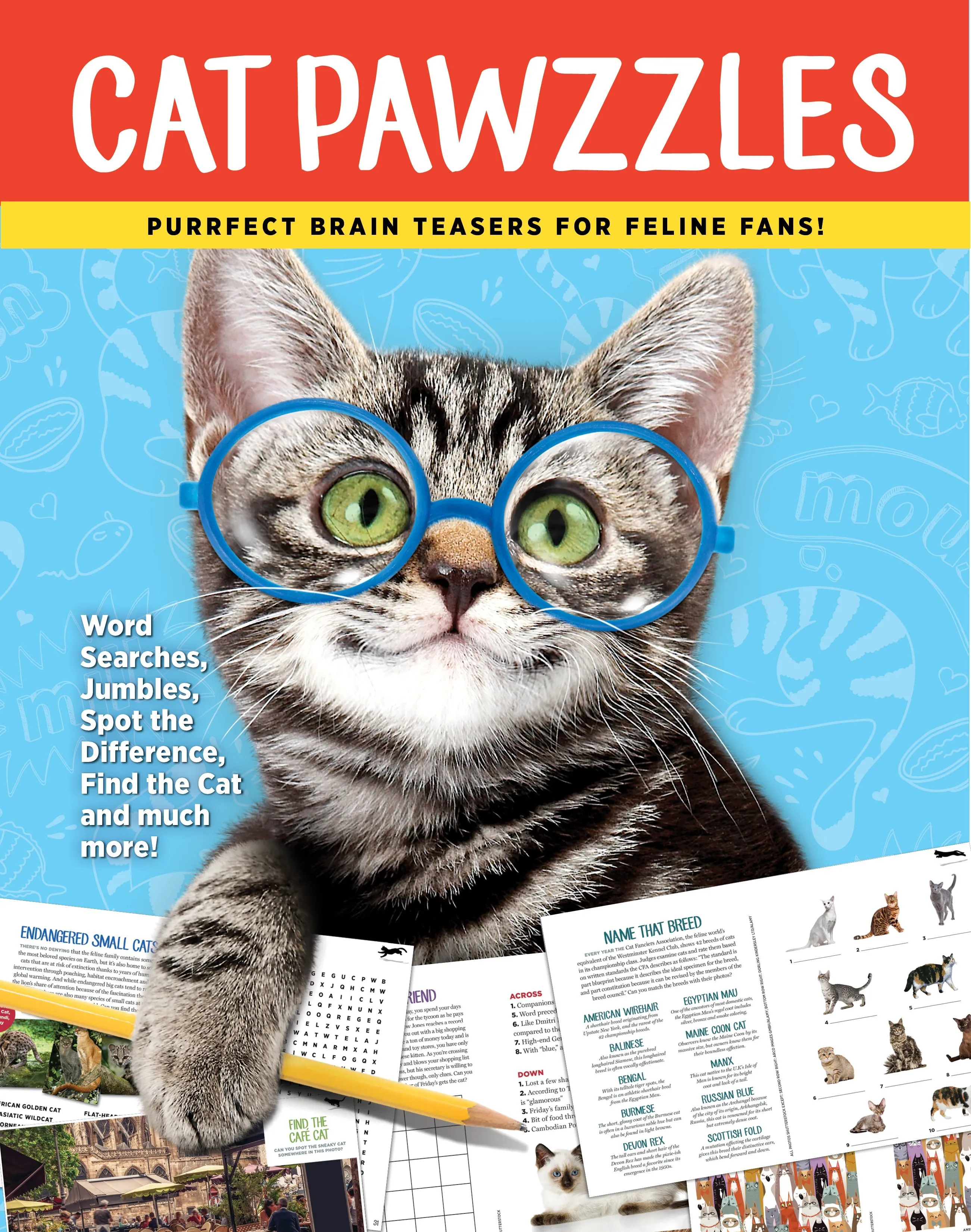 Cat Pawzzles: Engaging Brain Teasers Vol. 1 - Word Search, Jumble, Spot The Difference, Find The Cat & More