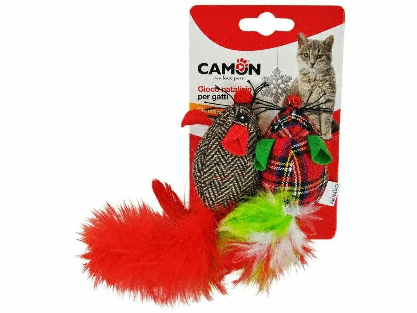 Cat toy - Christmas mouse (2pcs)