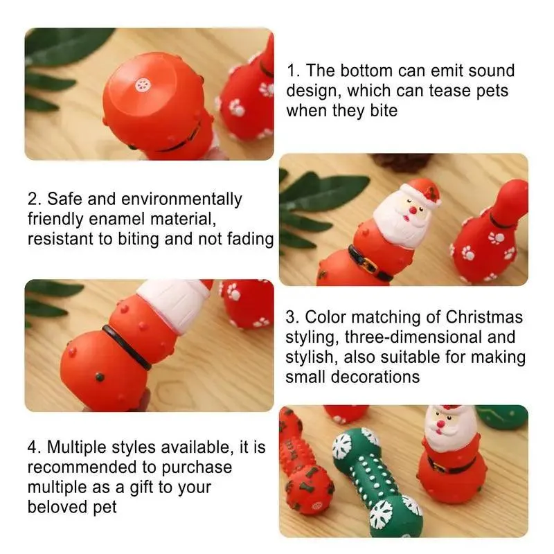 Christmas Dog Chew Toys Squeaky Fun