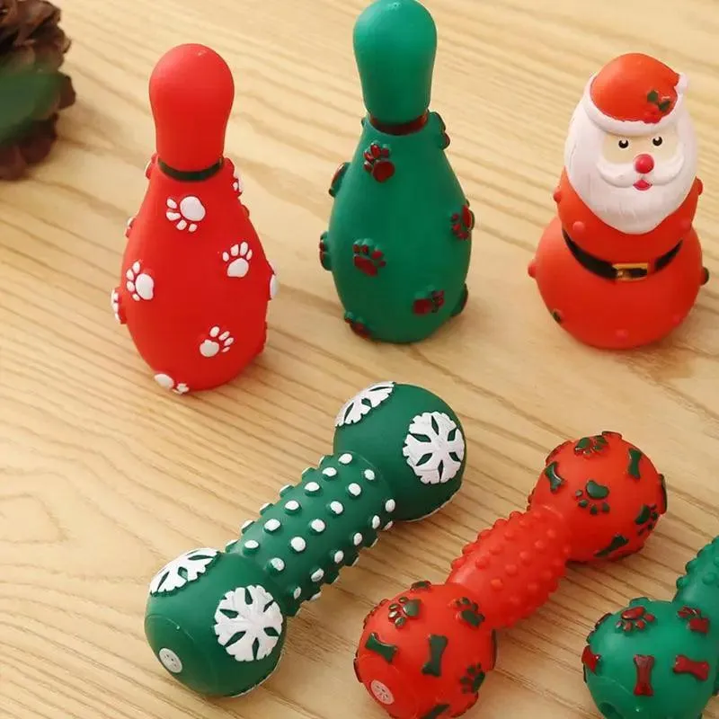 Christmas Dog Chew Toys Squeaky Fun