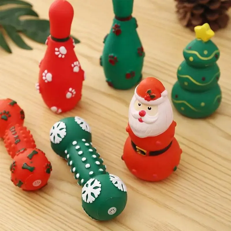 Christmas Dog Chew Toys Squeaky Fun