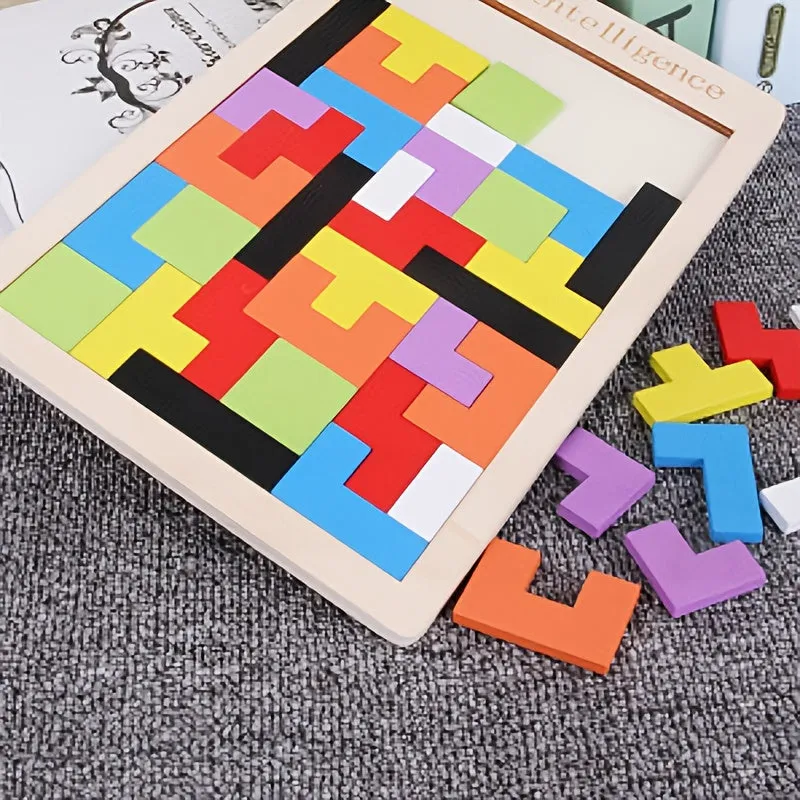 Colorful 3D Russian Blocks Toy Fun Brain Teasers for Kids