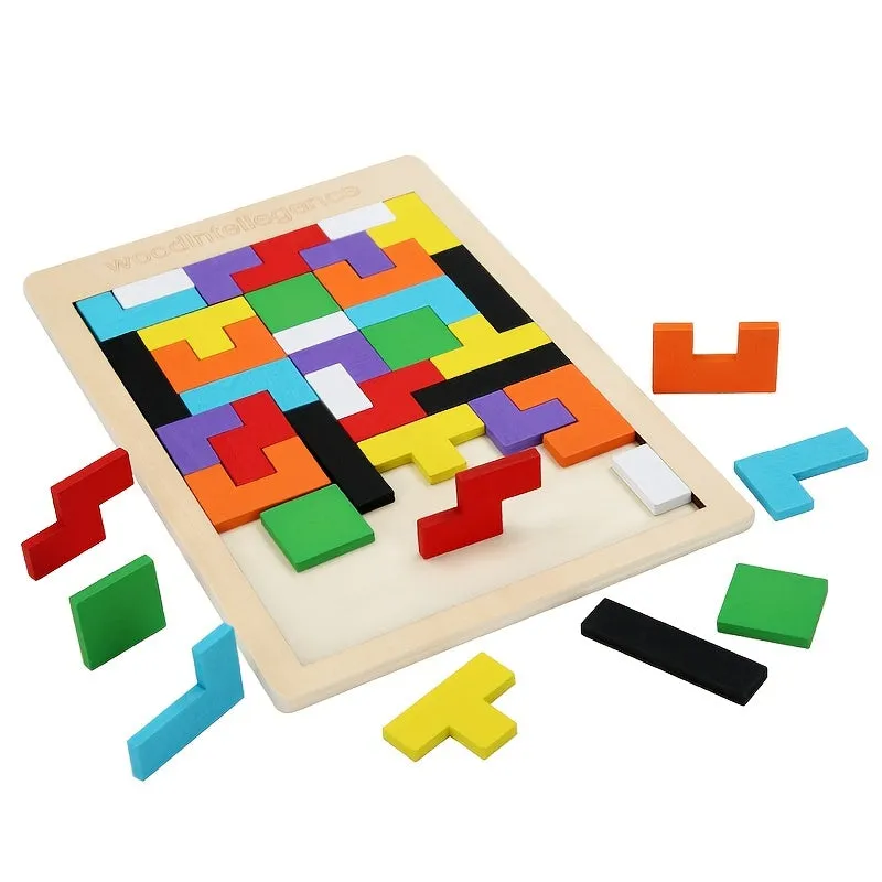 Colorful 3D Russian Blocks Toy Fun Brain Teasers for Kids