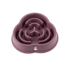 Dog Slow Feeder Bowl: Purple Maze