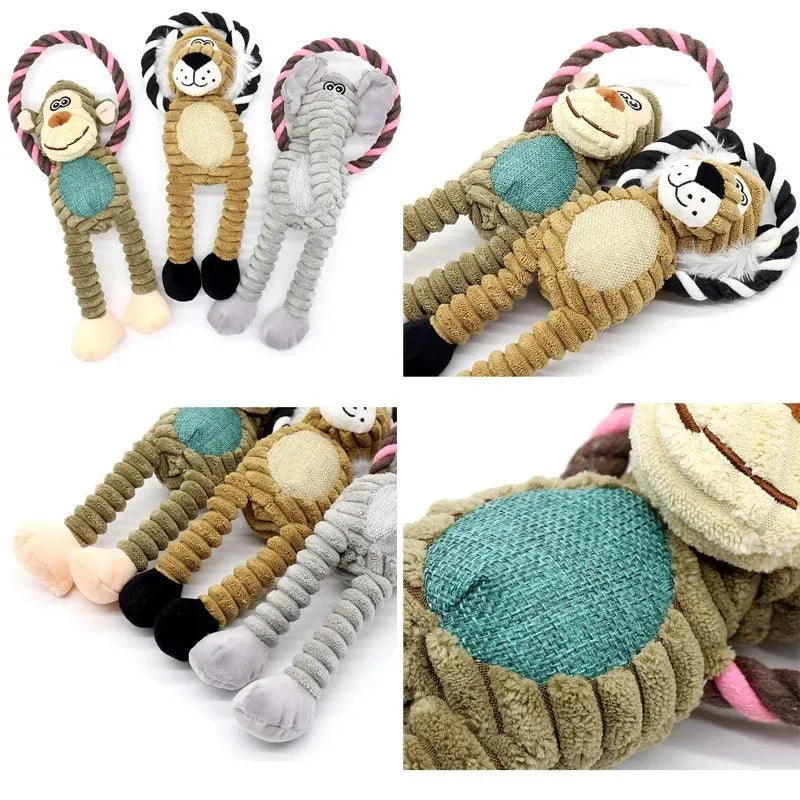 Durable Bite-Resistant Squeaky Dog Plush Toys