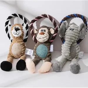 Durable Bite-Resistant Squeaky Dog Plush Toys