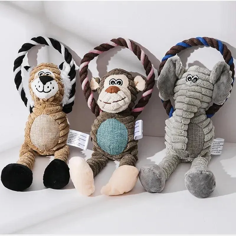 Durable Bite-Resistant Squeaky Dog Plush Toys