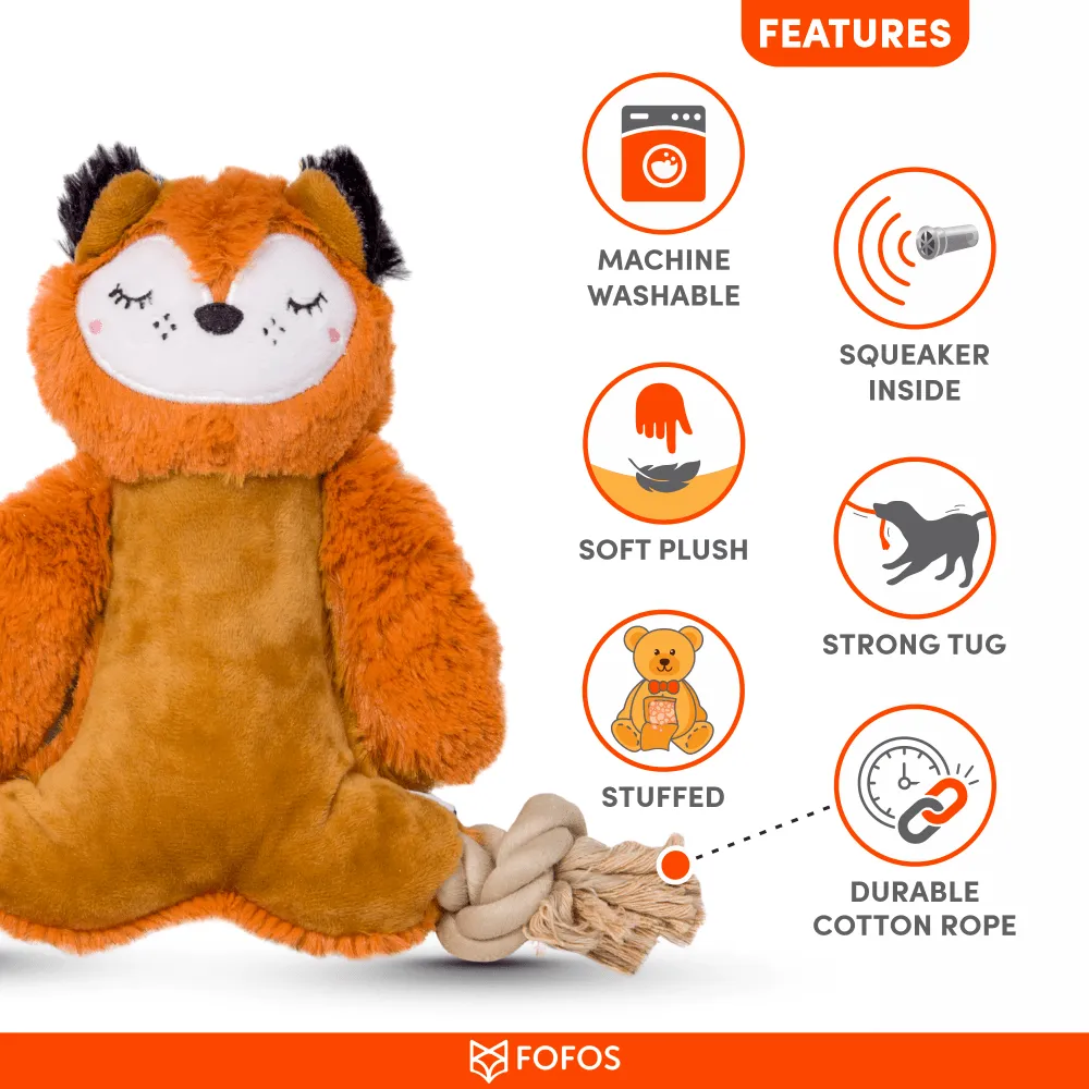 Fofos Ropeleg Plush Bear Toy for Dogs | For Medium Chewers