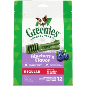 GREENIES Blueberry Regular Dental Treats, 12 Count