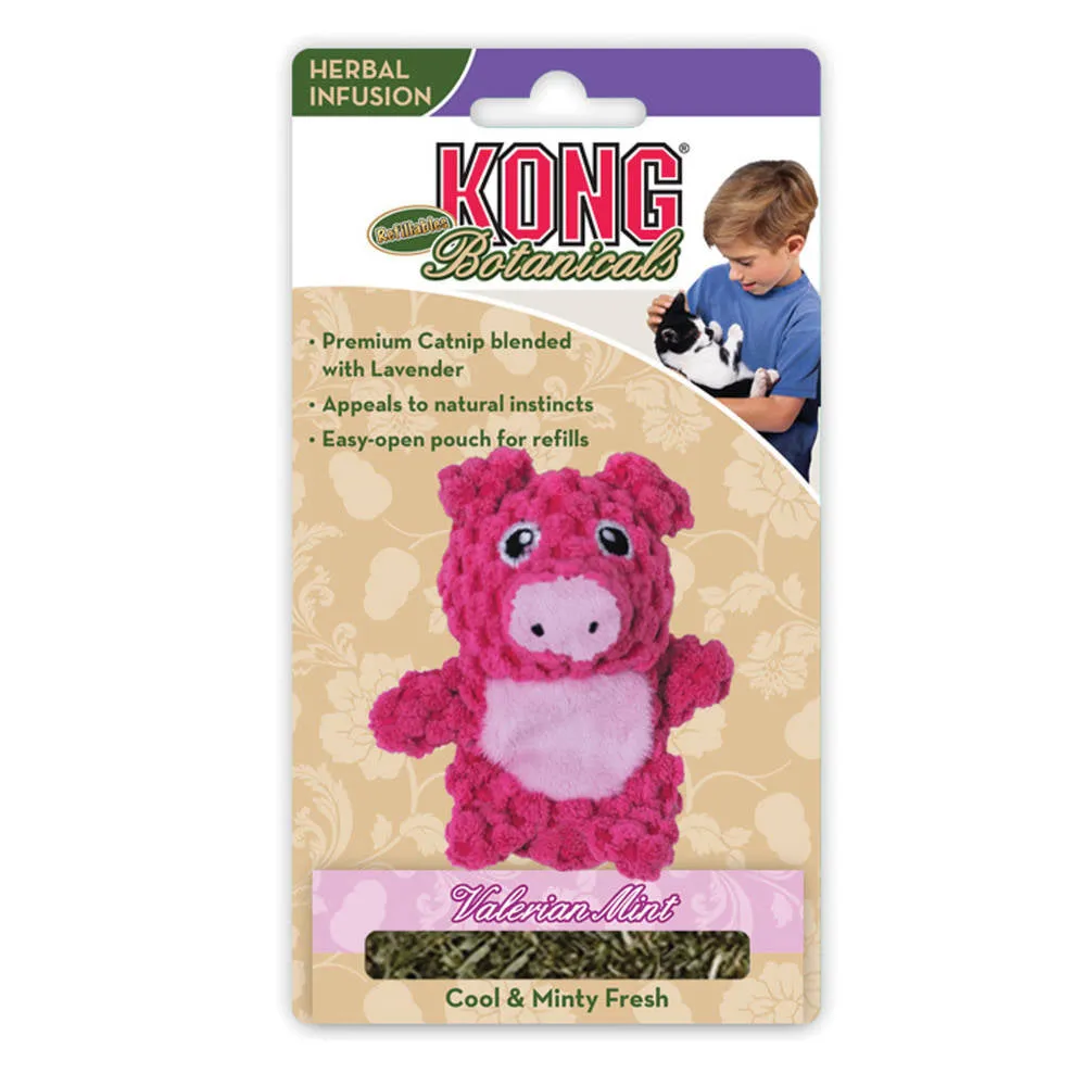 Kong Catnip Botanicals Valerian Mint Piglet Refillable Cat Toy