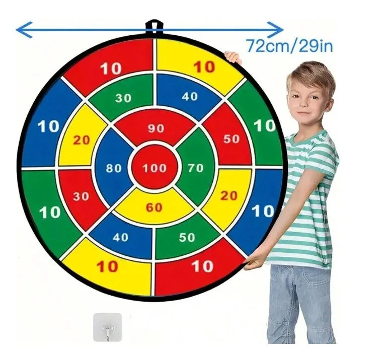 Large Dart Board for Kids, play safely with Sticky Balls and sticky safety Darts, Indoor or Outdoor -Foldable Design and Safe Materials: