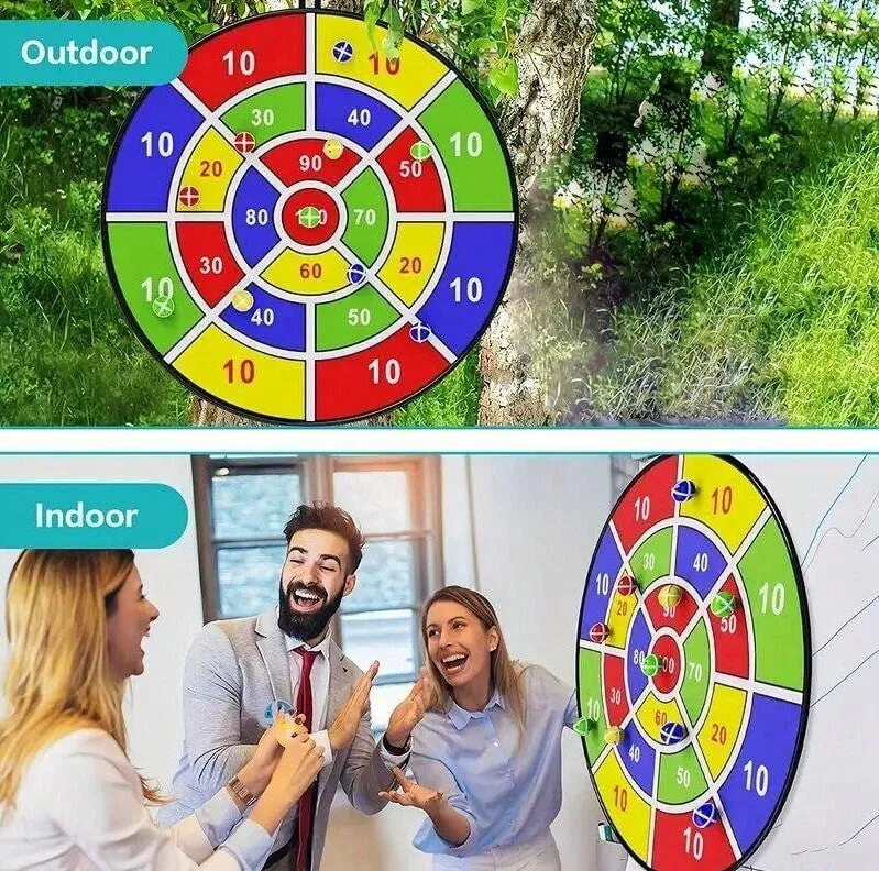 Large Dart Board for Kids, play safely with Sticky Balls and sticky safety Darts, Indoor or Outdoor -Foldable Design and Safe Materials: