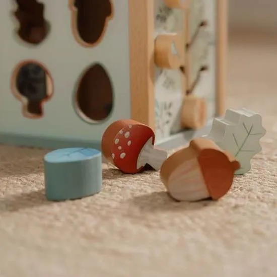 Little Dutch, Wooden Activity Cube, Forest Friends