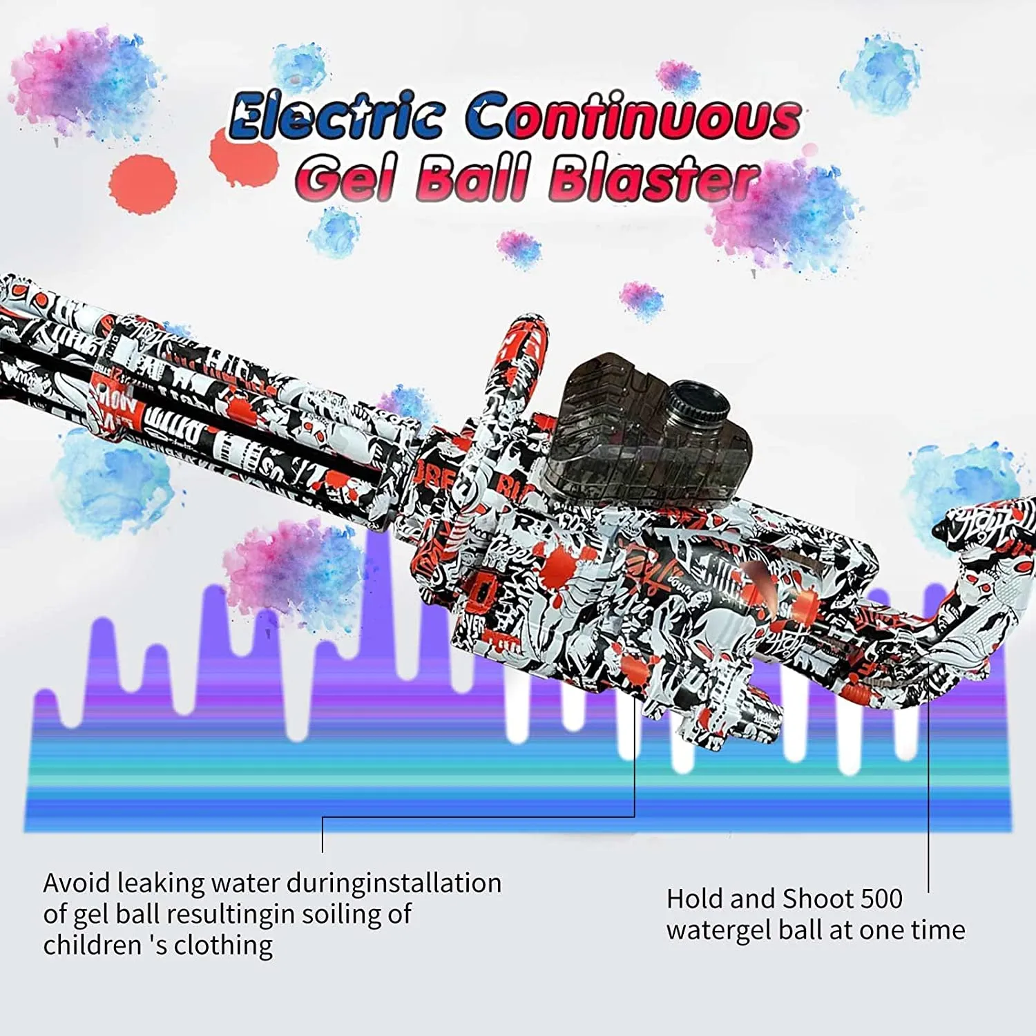 High-Powered Minigun-Style Gatling Gel Blaster Toy