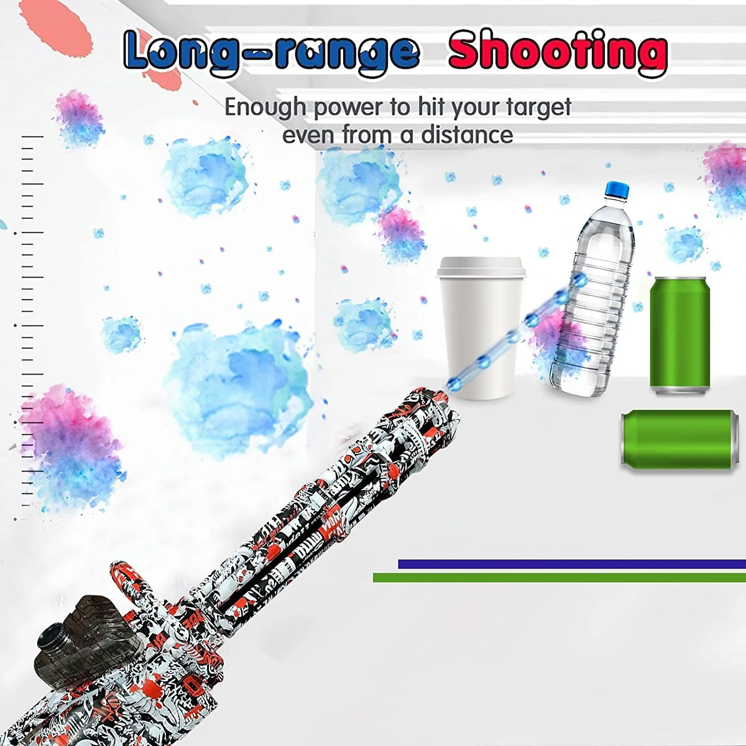 High-Powered Minigun-Style Gatling Gel Blaster Toy