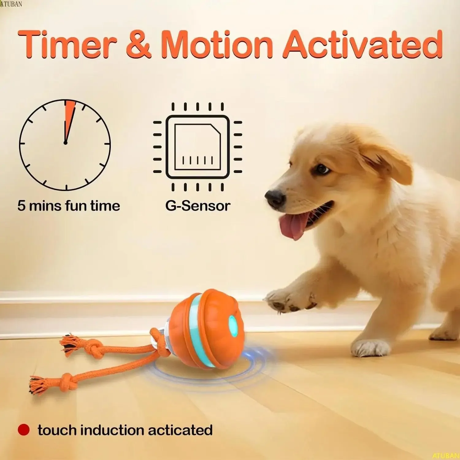 Motion-Activated Interactive Dog Ball Toy