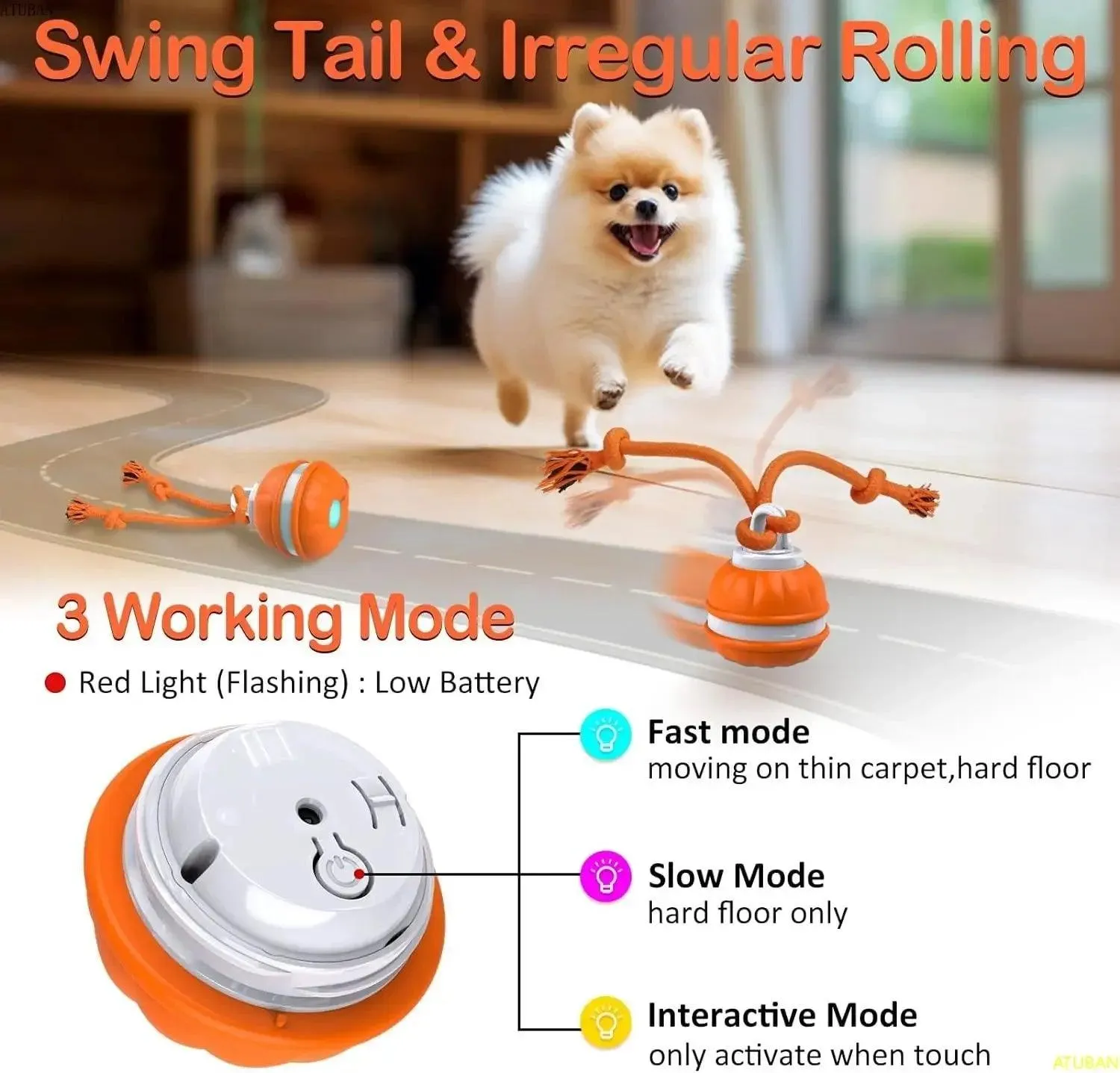 Motion-Activated Interactive Dog Ball Toy