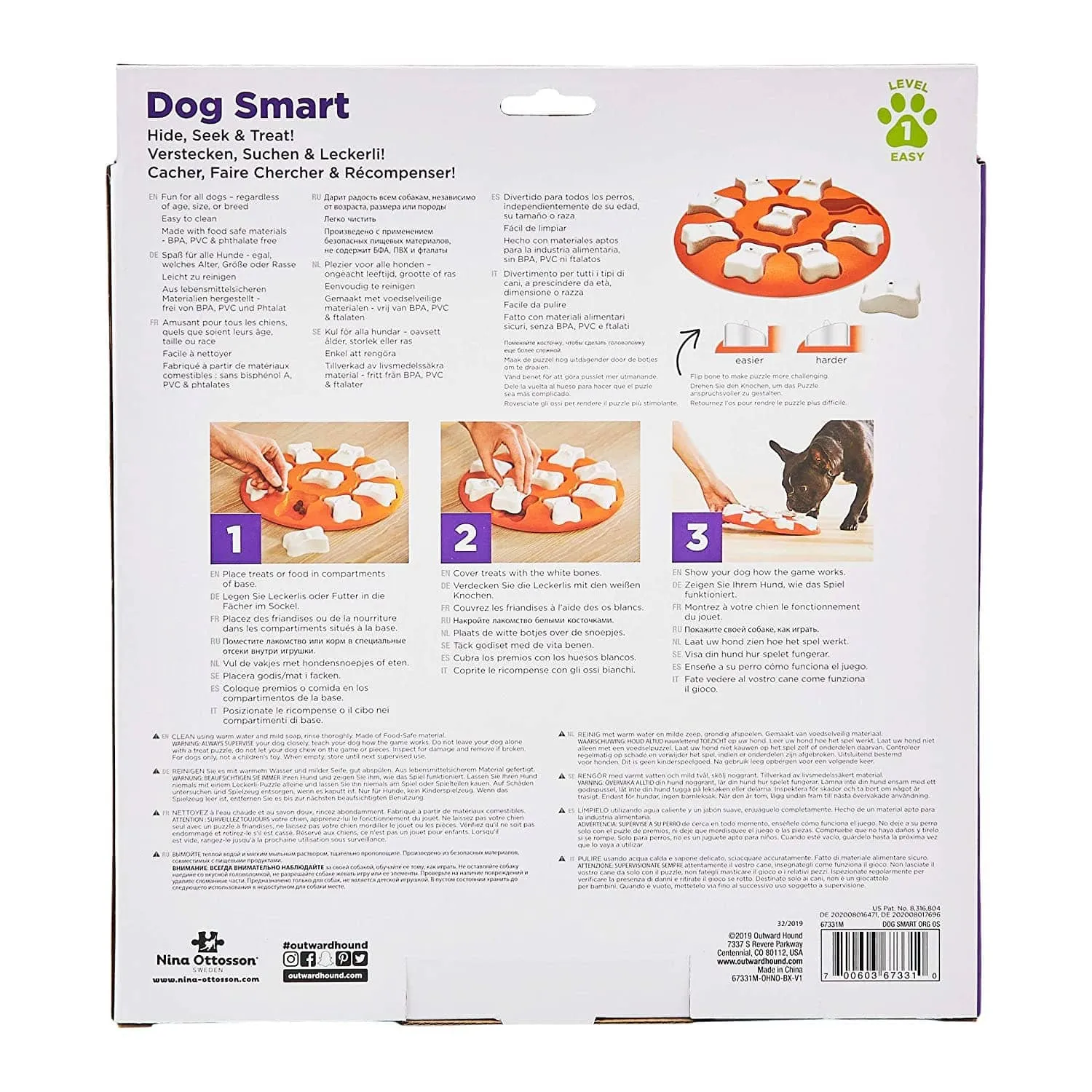 Outward Hound Nina Ottosson Dog Smart Puzzle for Dogs (Level 1 Beginner)