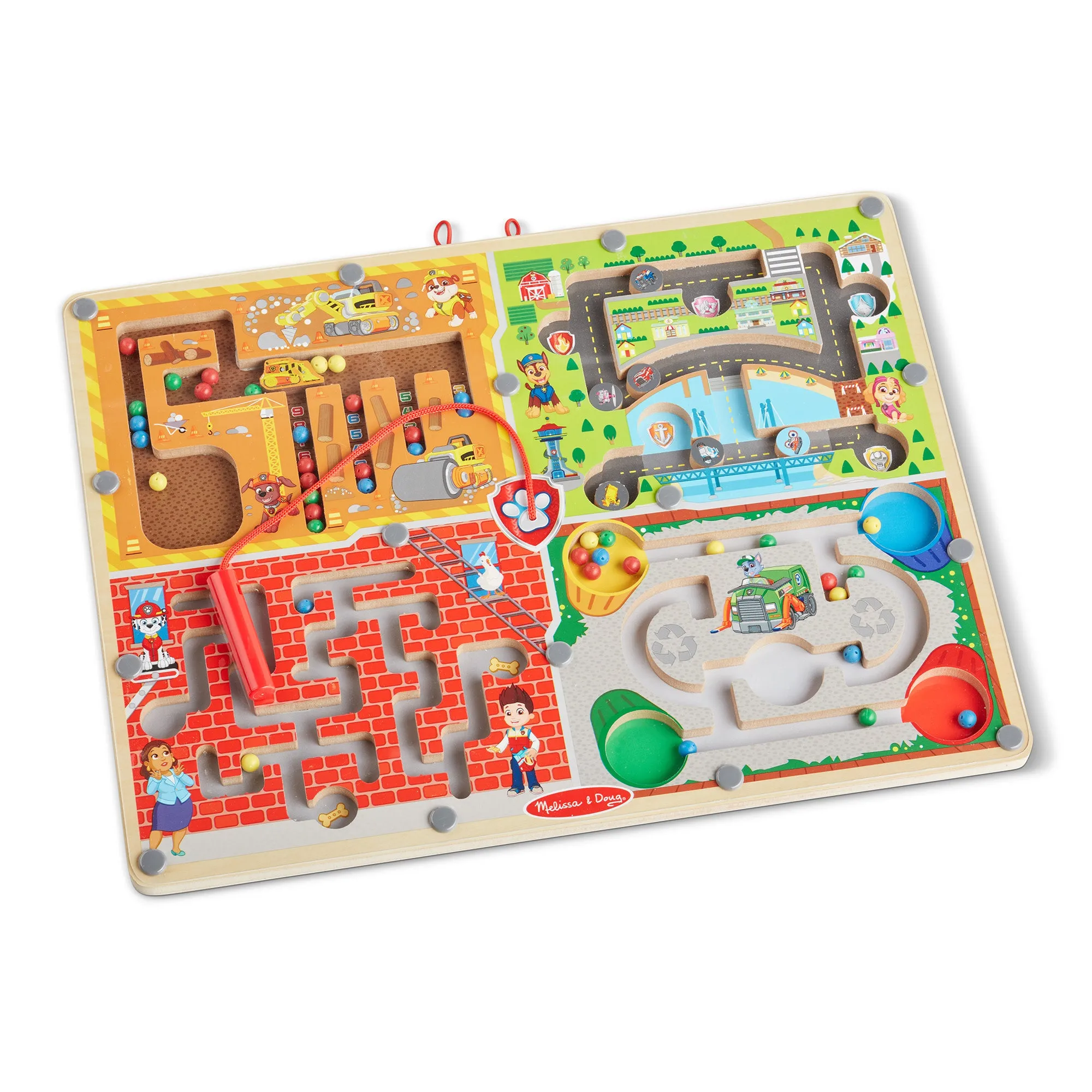 PAW Patrol Wooden 4-in-1 Magnetic Wand Maze Board