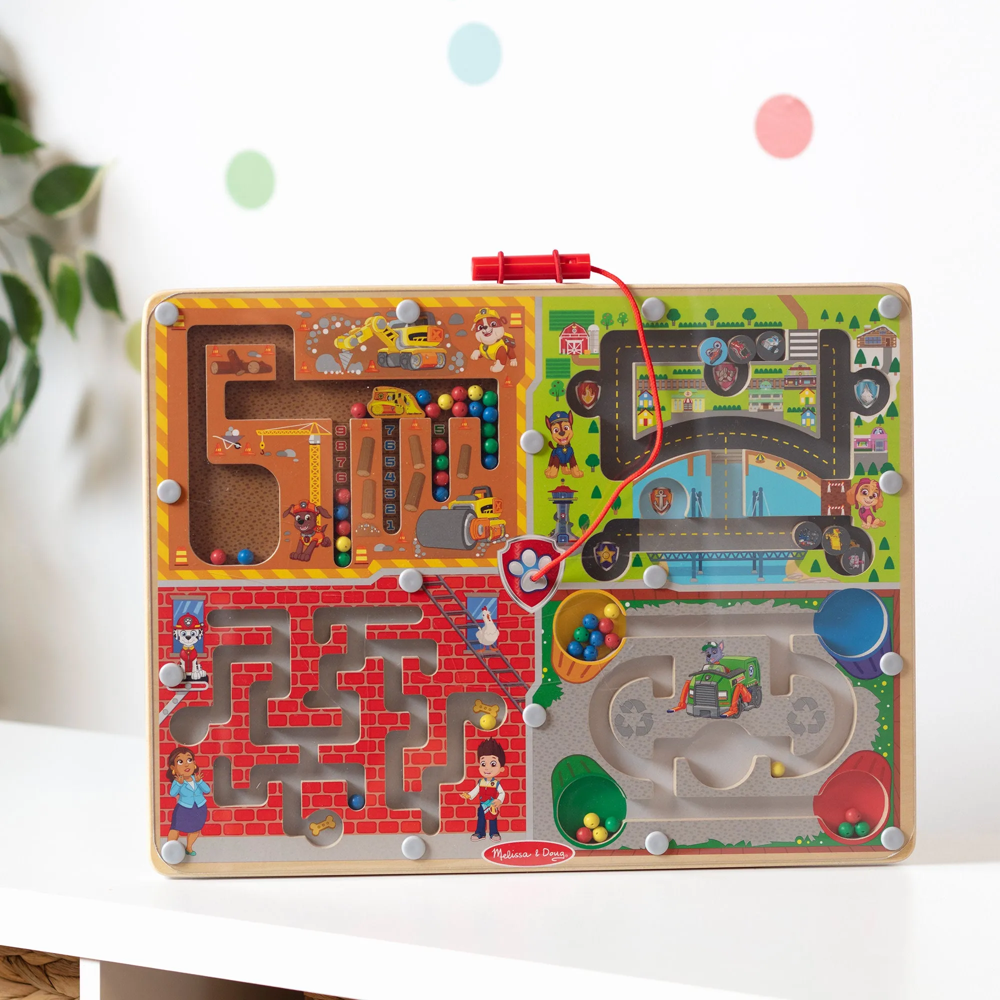 PAW Patrol Wooden 4-in-1 Magnetic Wand Maze Board