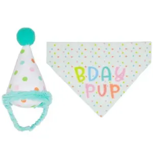 Pearhead Birthday Pup Small / Medium Bandana & Hat Set