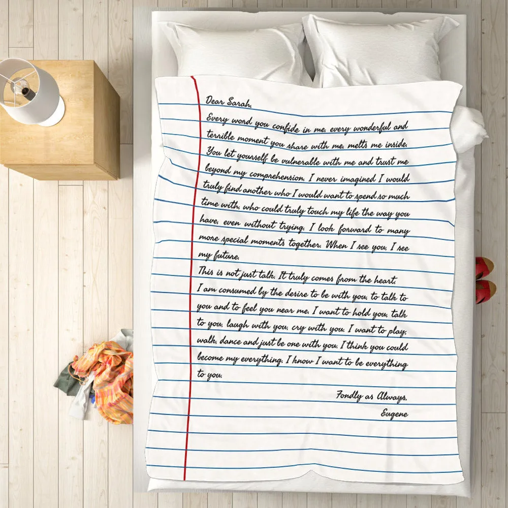 Personalised Letter Blanket Custom Text Throw Blankets