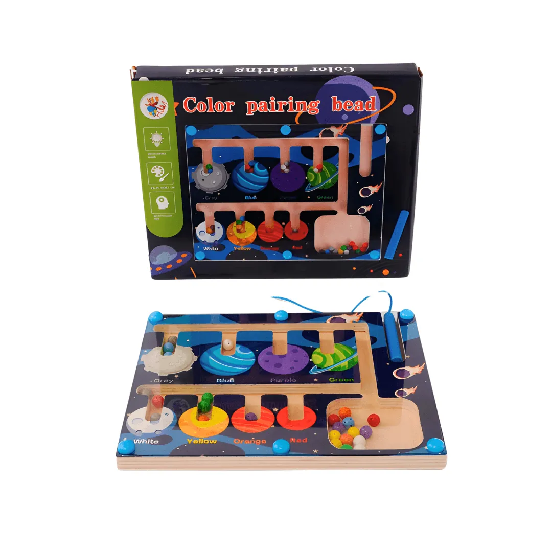 Planets-Colour Pairing Beads Magnet Maze