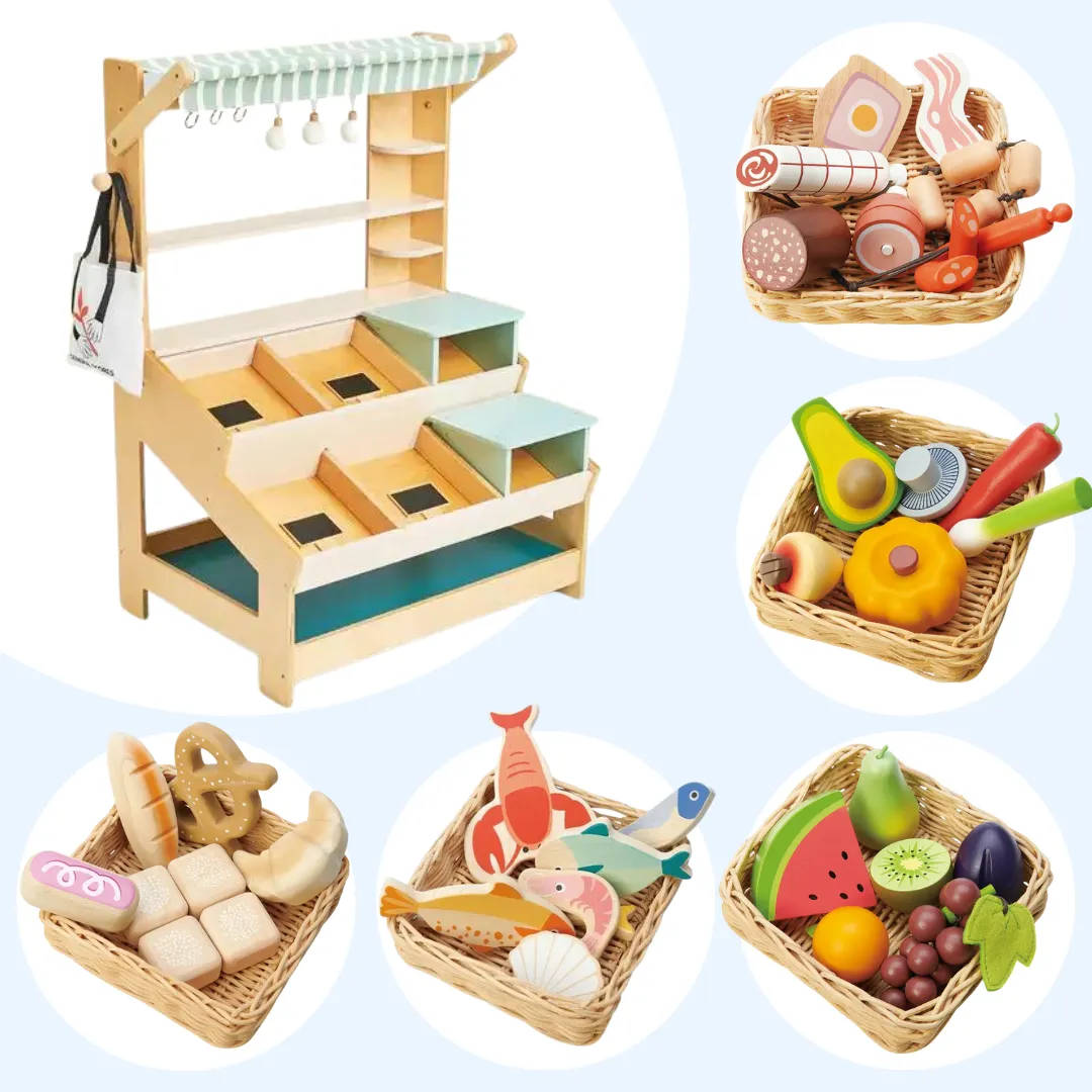 Play Food Store Market 6 Piece Bundle