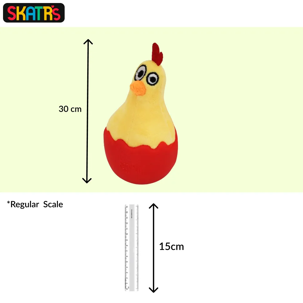 Skatrs Chicken in Egg Wobble Toy for Dogs