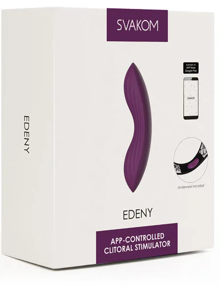 Svakom Edeny Vibrator: App-Controlled, Rechargeable, Wearable Panty Vibrator in Violet