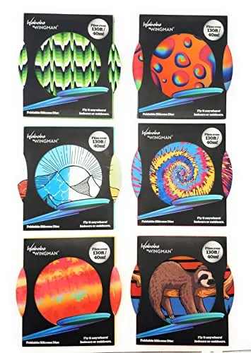 Wabob Wingman Foldable Silicone Throwing Disc - 2 Pack (Assorted Colors)