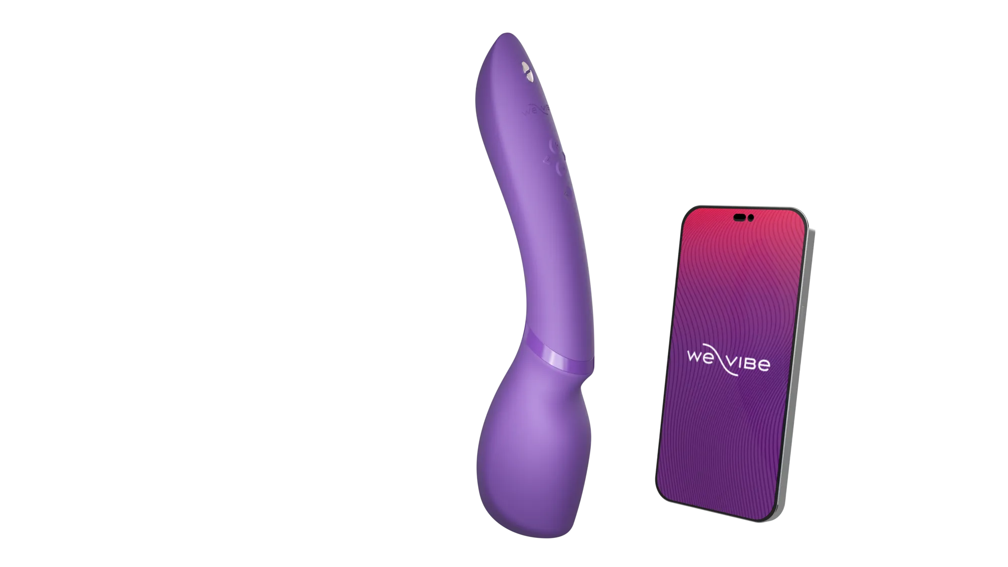 We-Vibe Wand 2 Rechargeable Silicone App Enabled Wand Cordless Vibrator Purple