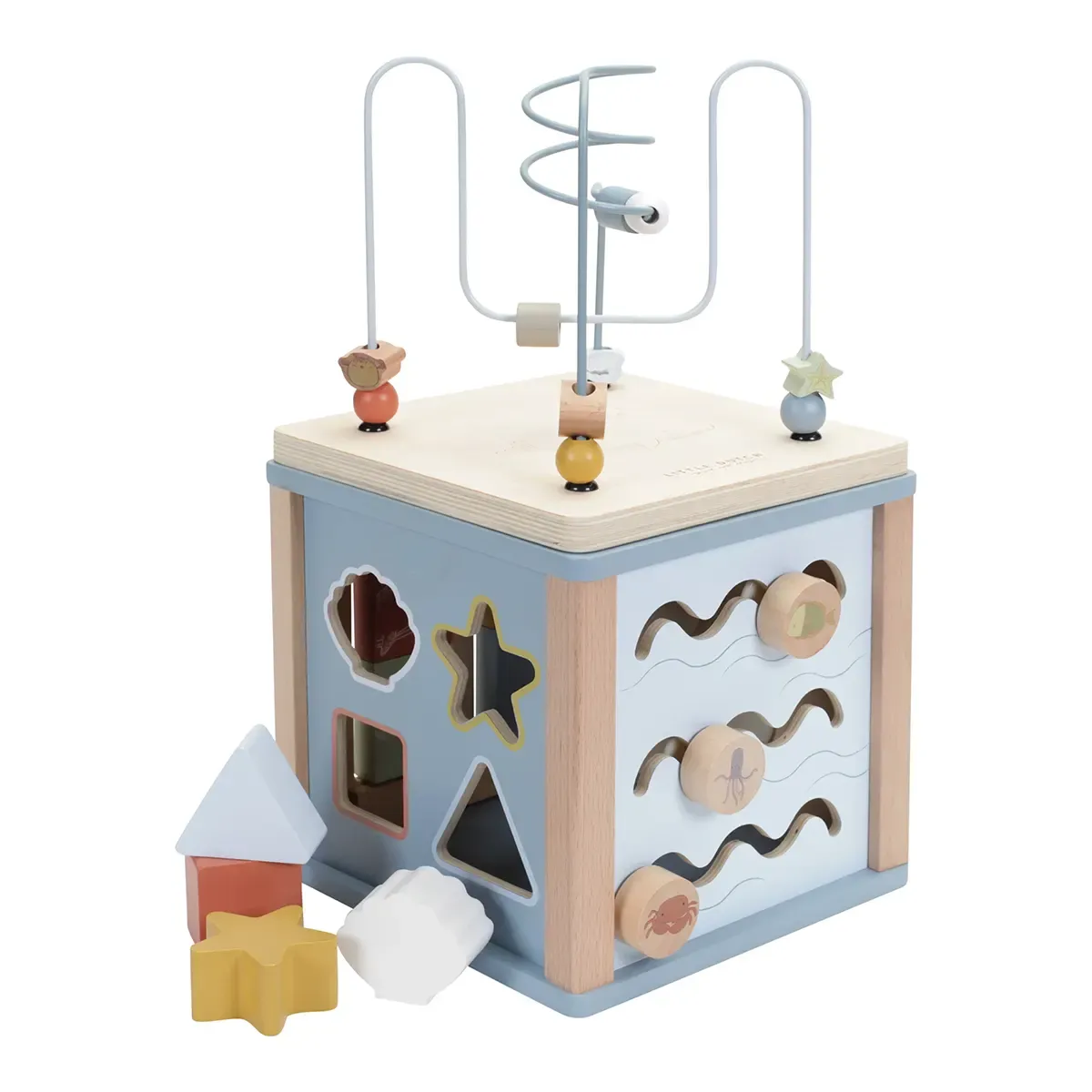 Wooden Activity Cube Ocean