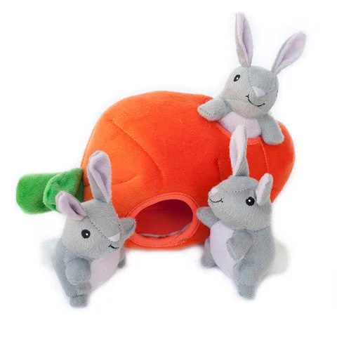 ZippyPaws Burrow Bunny 'n Carrot Dog Toy