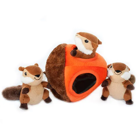 ZippyPaws Burrow Chipmunk 'n Acorn Dog Toy