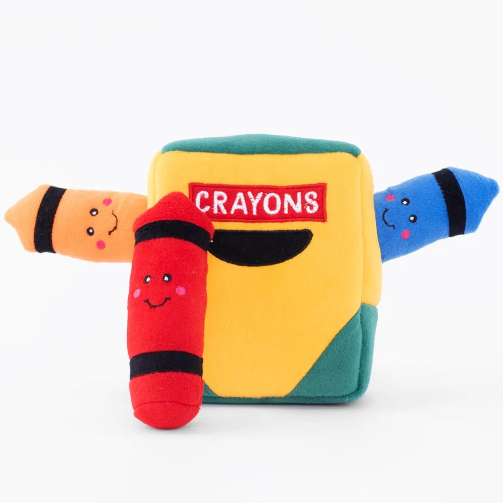 ZippyPaws Zippy Burrow Crayon Box Dog Toy